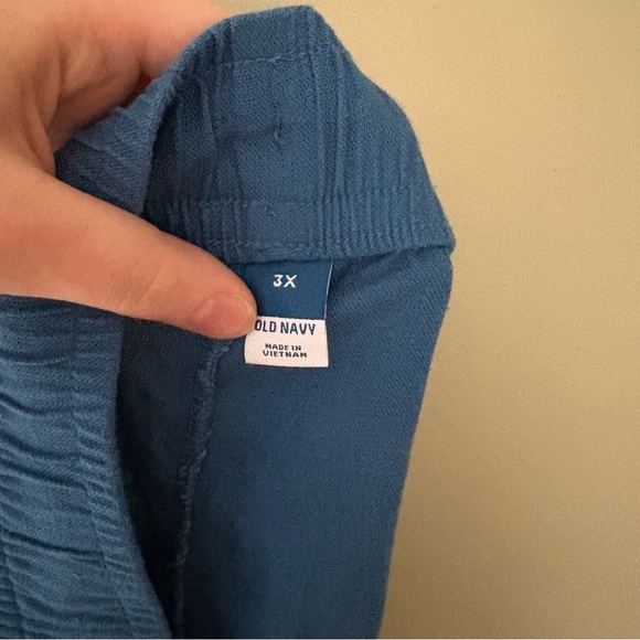 NWT Old Navy High-Waisted Linen-Blend Utility Shorts Batik Blue Size 3X - Picture 6 of 9